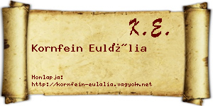Kornfein Eulália névjegykártya